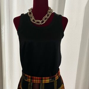 Lafayette 148 New York Women’s Black Silk Tank Top (Small)